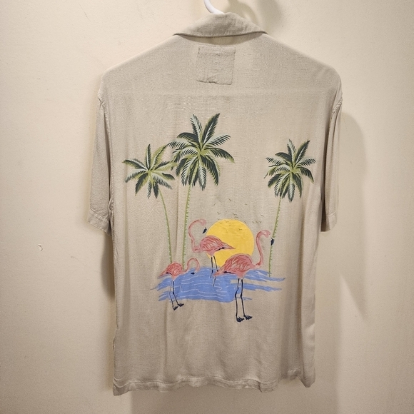 Denim and Flower men's tropical short Sleeves shirt size S - Picture 5 of 7